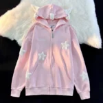 Giacca kawaii oversize con ali d'angelo