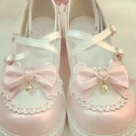 Scarpe Kawaii Fiocco - Sandali Lolita con Piattaforma