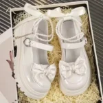 Scarpa Kawaii con Catena di Perle e Cuore