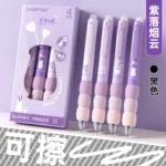 Confezione di 4 penne gel kawaii cancellabili soft cloud grip
