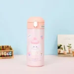 Bottiglia termica kawaii in acciaio inox - 380ml isotermica con cannuccia