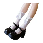 Calzini in pizzo con fiocco - stile lolita giapponese