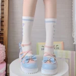 Scarpe Kawaii Fiocco - Sandali Lolita con Piattaforma