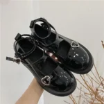 Scarpe kawaii lolita a piattaforma - fibbia stella e rivetti