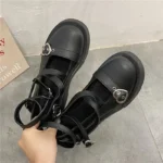 Scarpe kawaii lolita a piattaforma - fibbia stella e rivetti