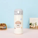 Bottiglia termica kawaii in acciaio inox - 380ml isotermica con cannuccia