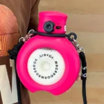 Bottiglia d'acqua kawaii 800ml - borraccia trasparente con cannuccia e doppia apertura