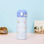 Bottiglia termica kawaii in acciaio inox - 380ml isotermica con cannuccia
