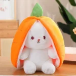 Peluche kawaii coniglio trasformabile in fragola e carota