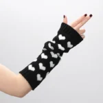 Guanti kawaii lolita all'uncinetto - scaldamani con cuore
