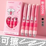 Confezione di 4 penne gel kawaii cancellabili soft cloud grip