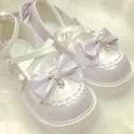 Scarpe Kawaii Fiocco - Sandali Lolita con Piattaforma