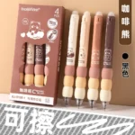 Confezione di 4 penne gel kawaii cancellabili soft cloud grip