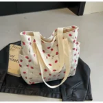 Borsa a spalla kawaii in velluto a coste - motivo frutta adorabile